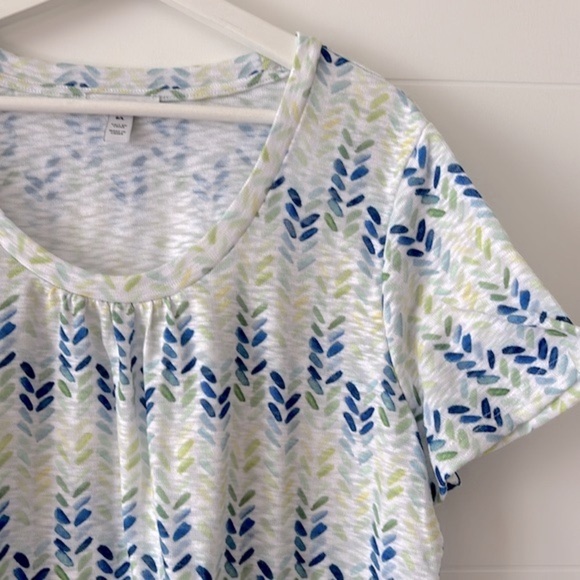 TRIBAL multicolored printed top side L preowned - Picture 5 of 11